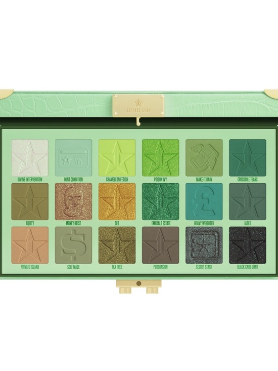 Jeffree Star / Blood Money Green Fantasy Eyeshadow Set in Makeup Case - New - Picture 3 of 7